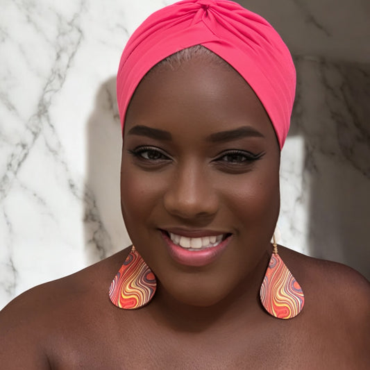Pink Turban Head Wrap