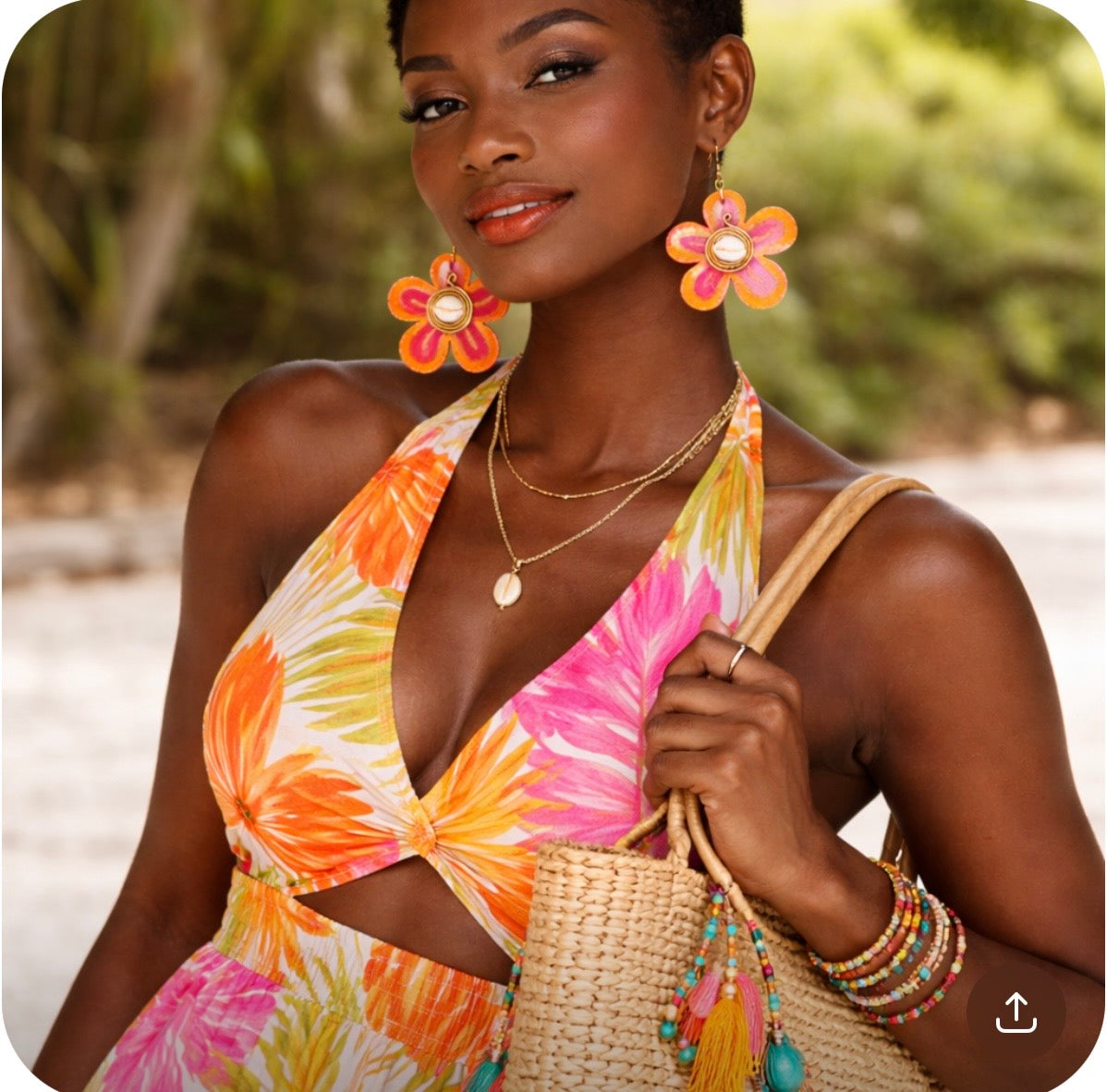 Afrocentric Sunset Bloom Earrings