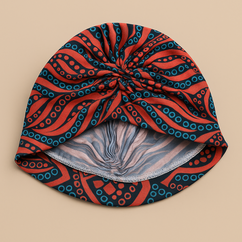 Ethnic Pre Twisted Brown Turban Headwrap