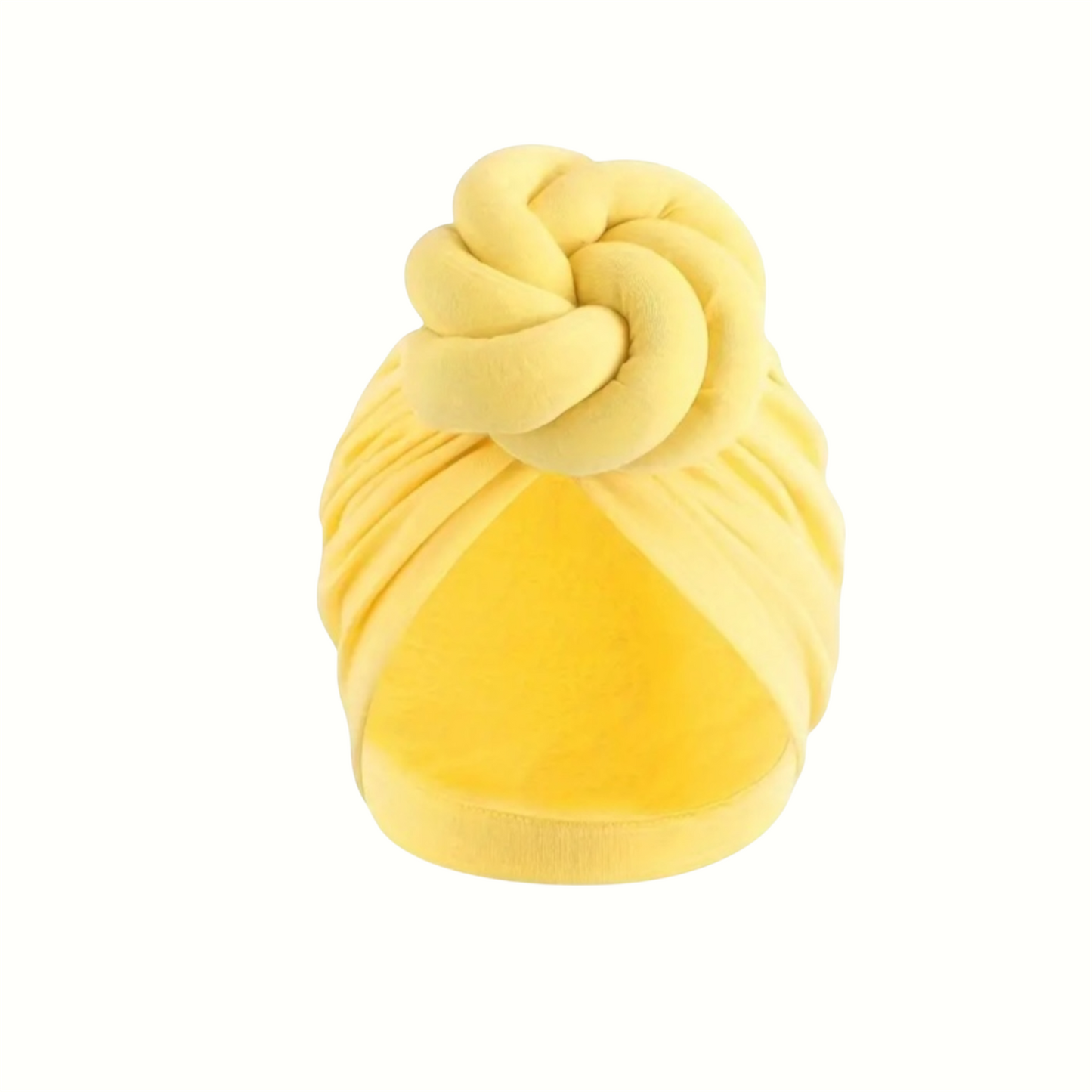 Oversized Knotted Yellow Turban Headwrap