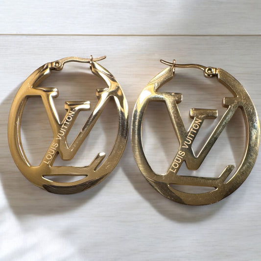 Vintage Initial Earrings 02
