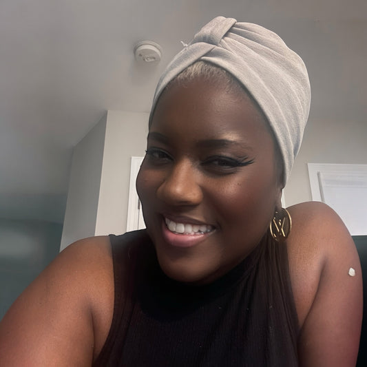 Grey Turban Headwrap 2-in-1: Bow or No Bow, $10 Deal