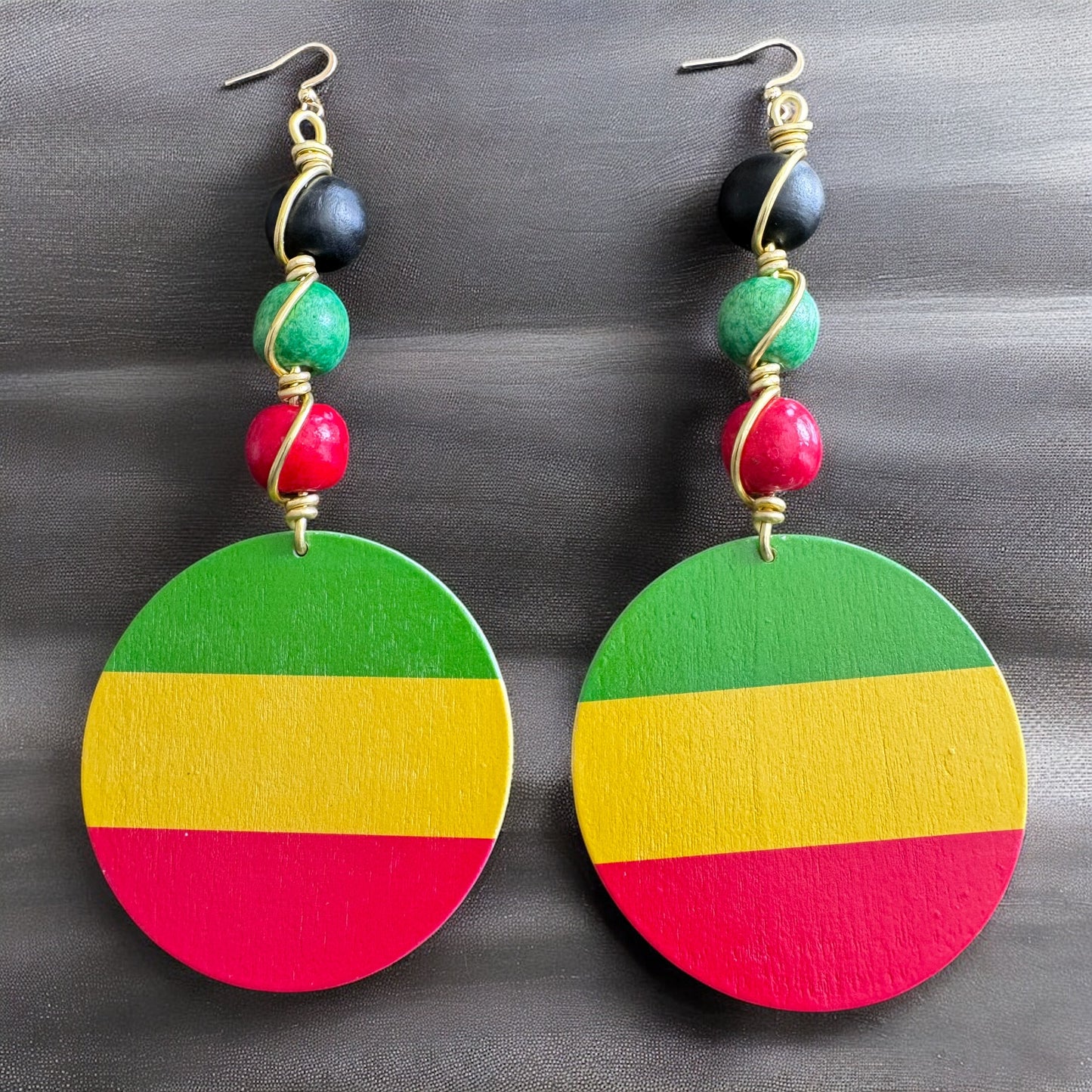 Juneteenth Wood Earrings