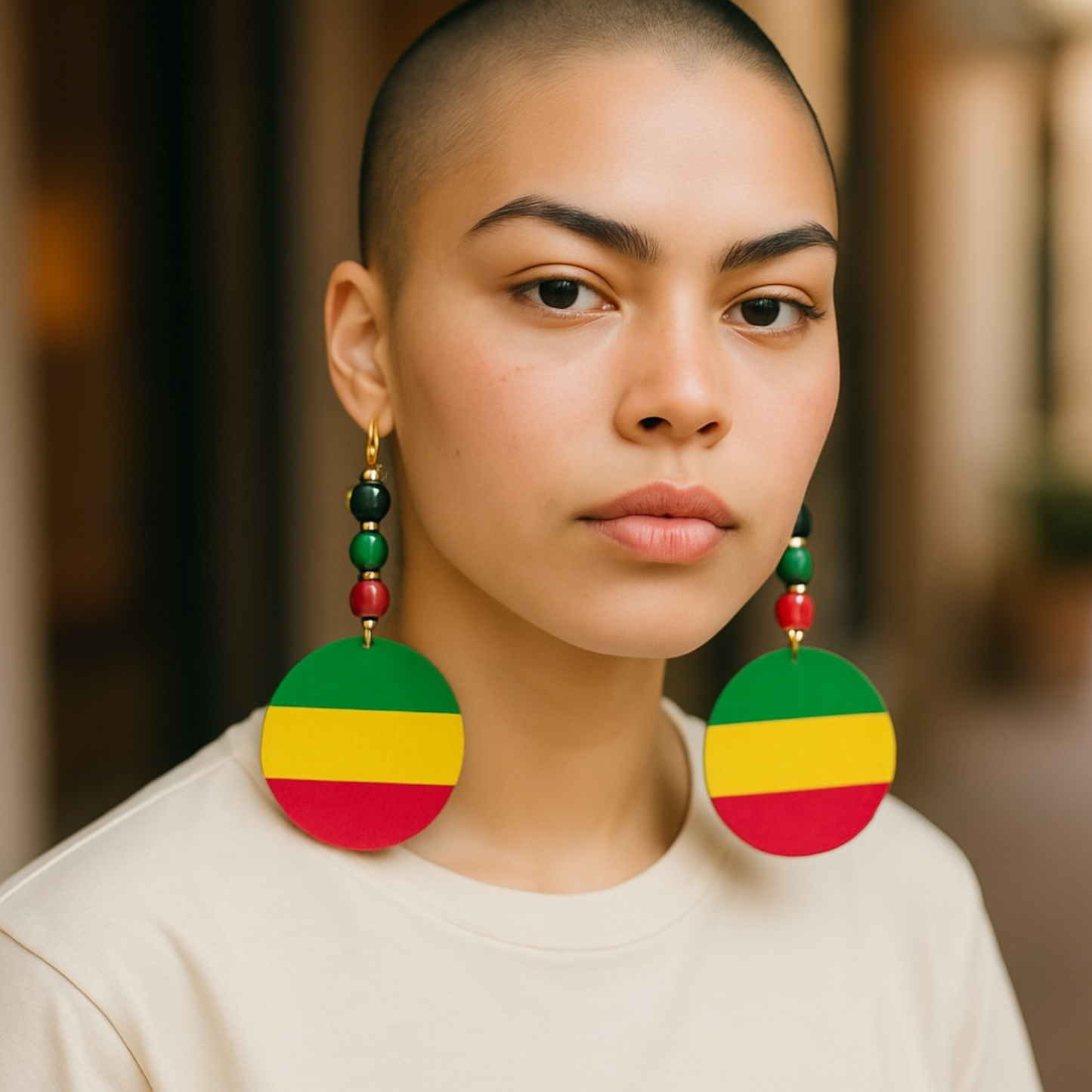 Juneteenth Wood Earrings