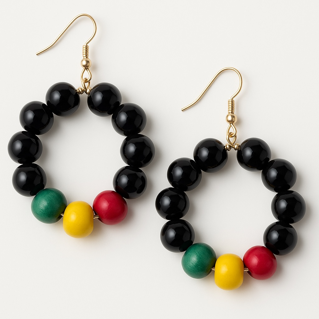 Rasta Turban Headwrap and Earring Set
