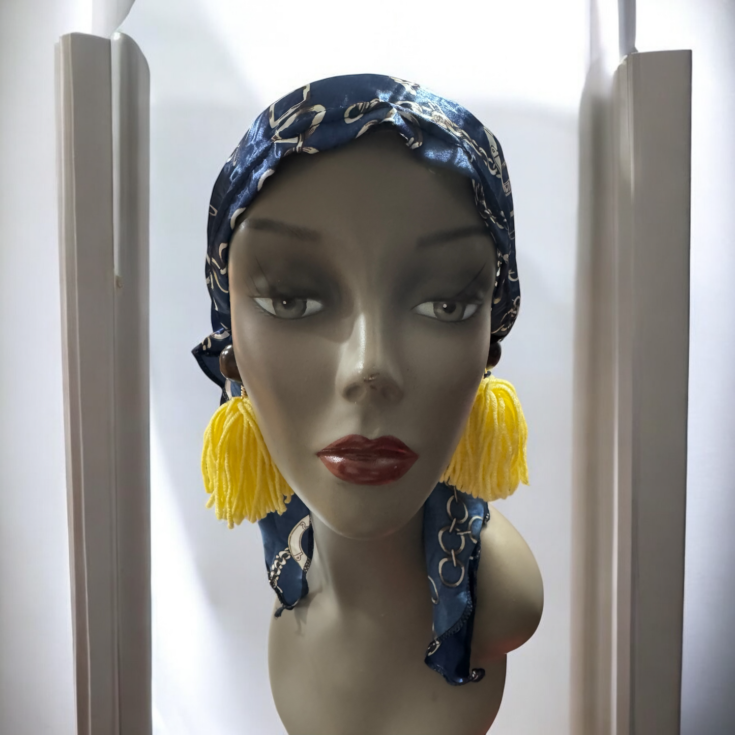 Yellow Tassel Earrings | Handmade Yarn Earrings