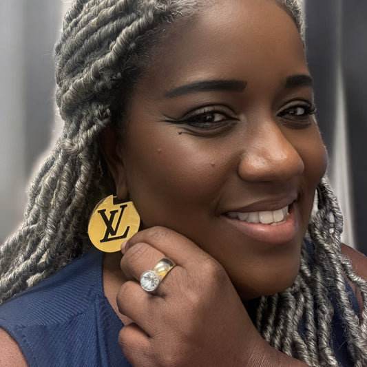 Fashion Inspired Vintage initial Earrings