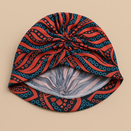 Ethnic Pre Twisted Brown Turban Headwrap