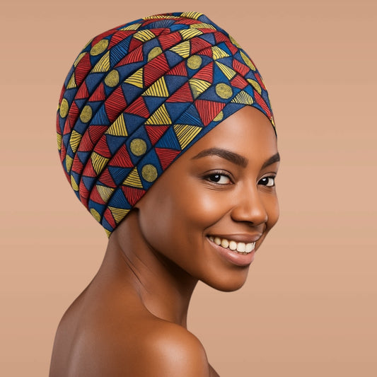 Ethnic Pre Twisted Multicolor Turban Headwrap