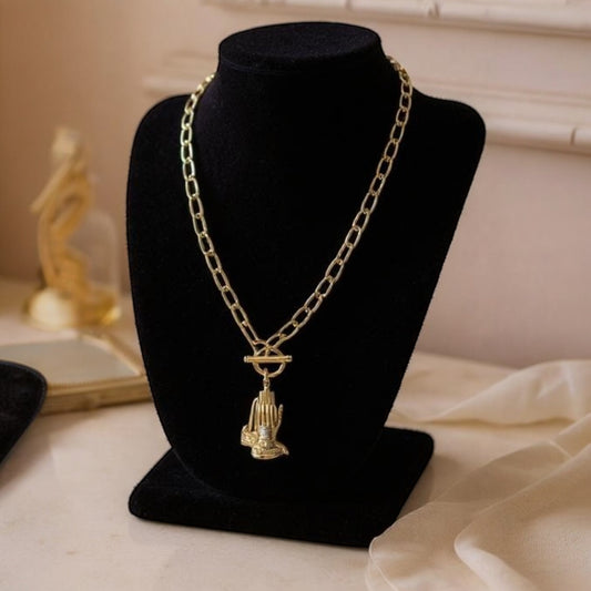 Inspirational Prayer Hand Necklace