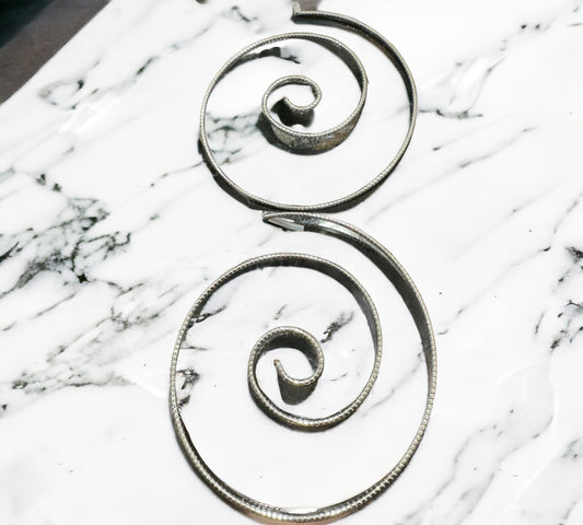 Big Silver Circle Hoop Earrings