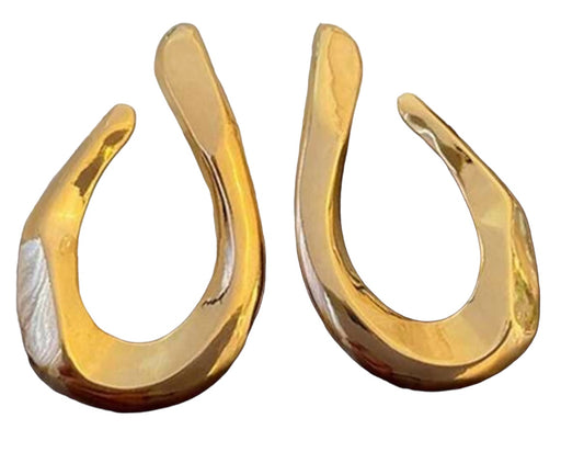 Abstract Waterdrop Gold Earrings