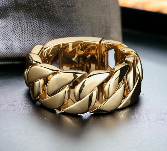 316L 32mm Stainless Steel Gold Bracelet